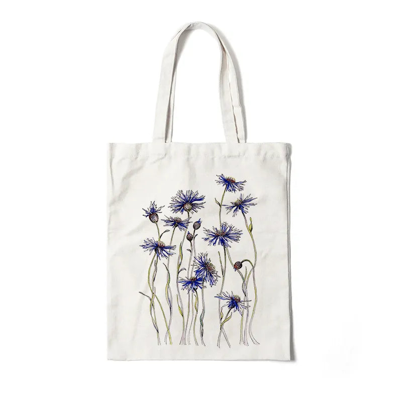 Floral Canvas Tote Bag