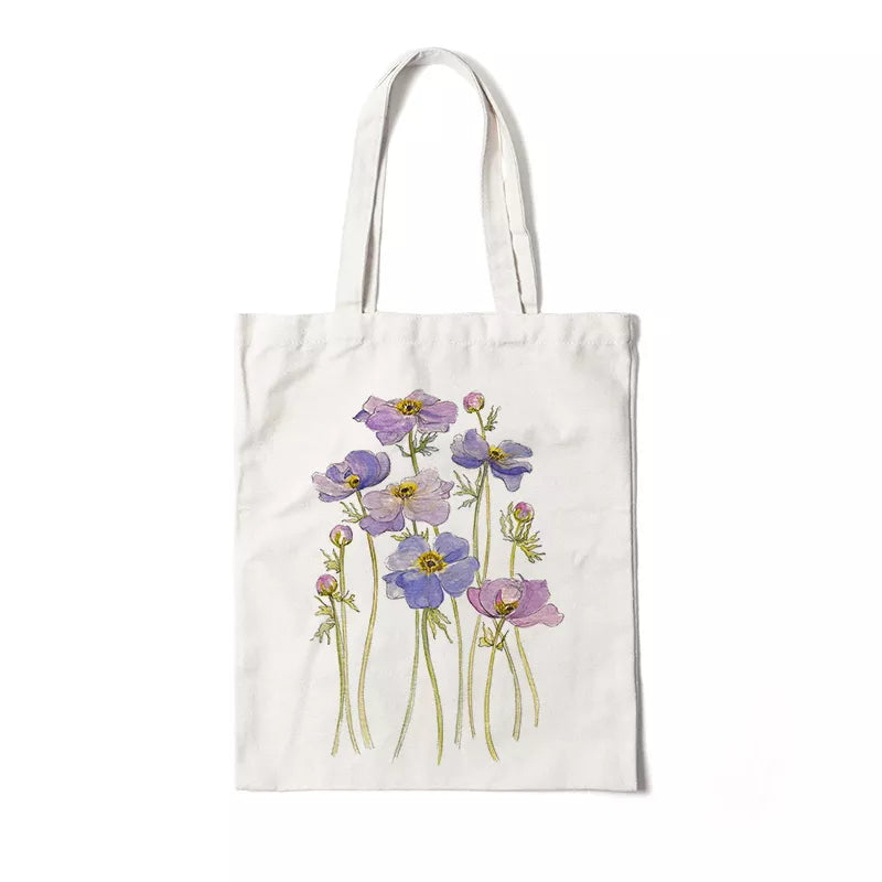 Floral Canvas Tote Bag