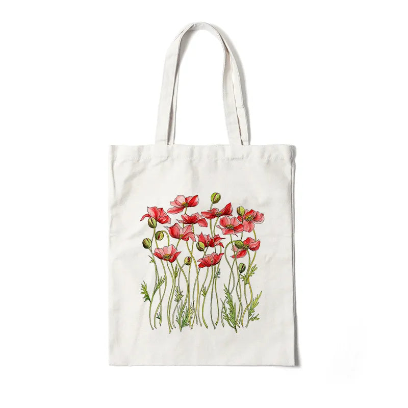 Floral Canvas Tote Bag