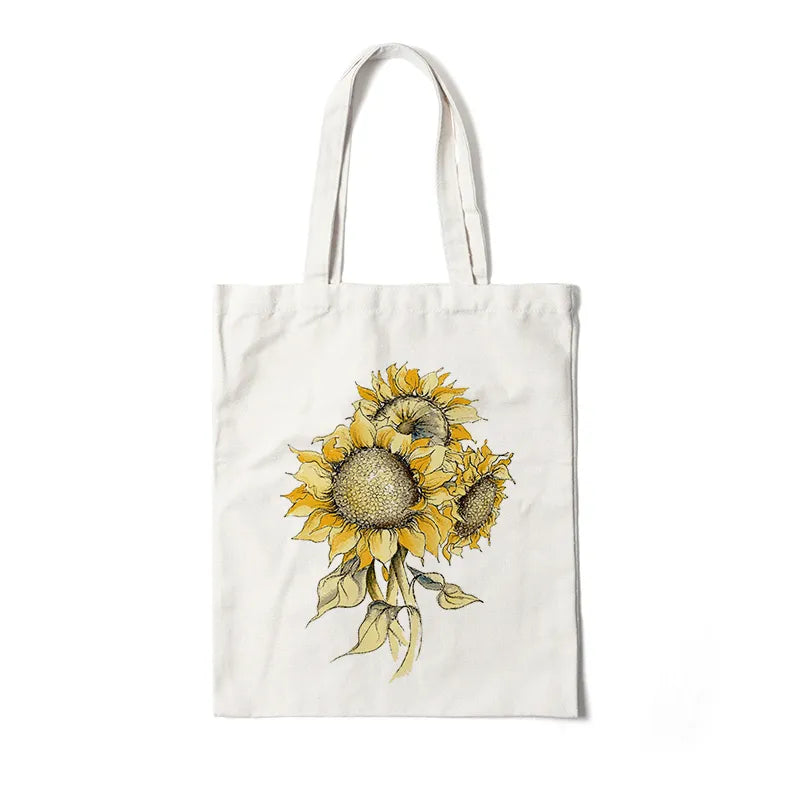 Floral Canvas Tote Bag