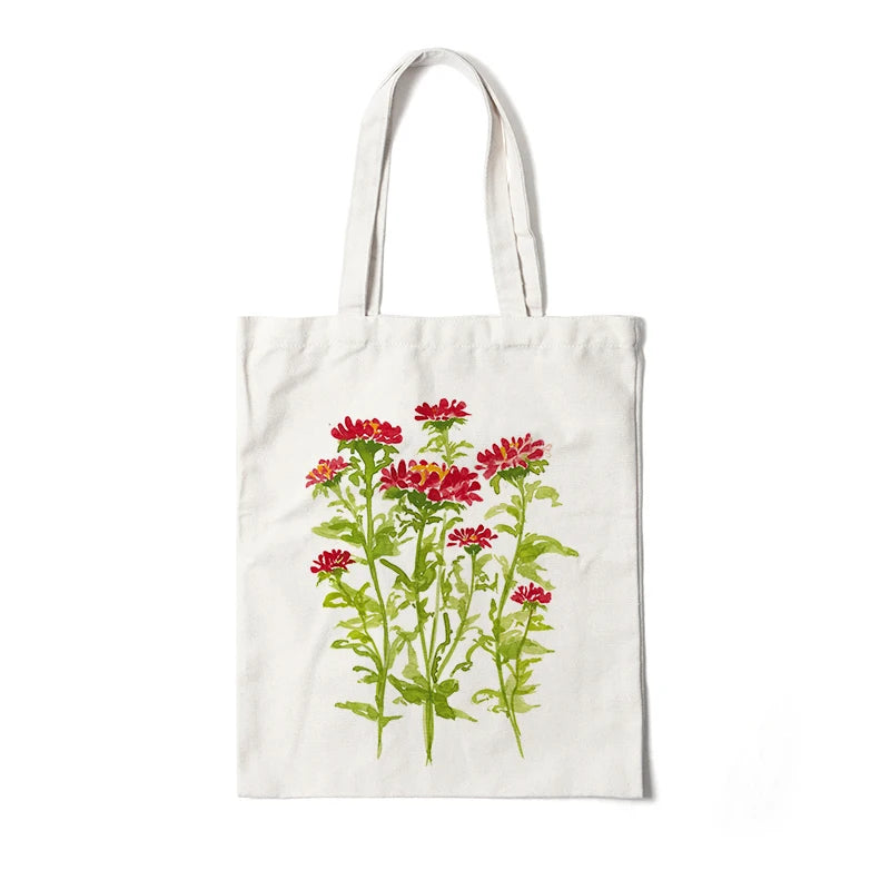 Floral Canvas Tote Bag