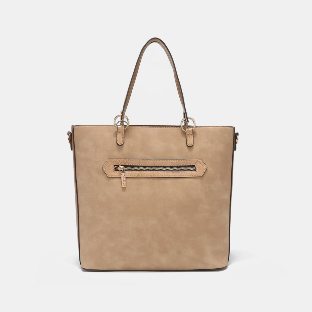 Nicole Lee USA Nikky Metallic Stitching Embroidery Inlaid Rhinestone Tote Bag
