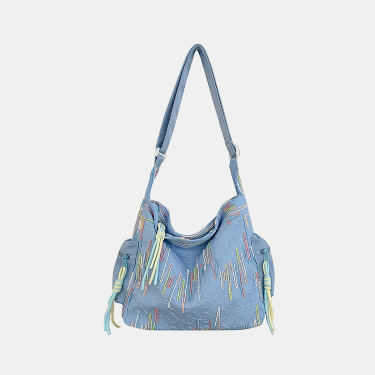 Chic Contrast Texture Shoulder Bag