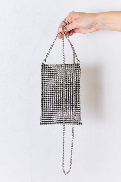F. L. Rhinestone Mini Crossbody Bag