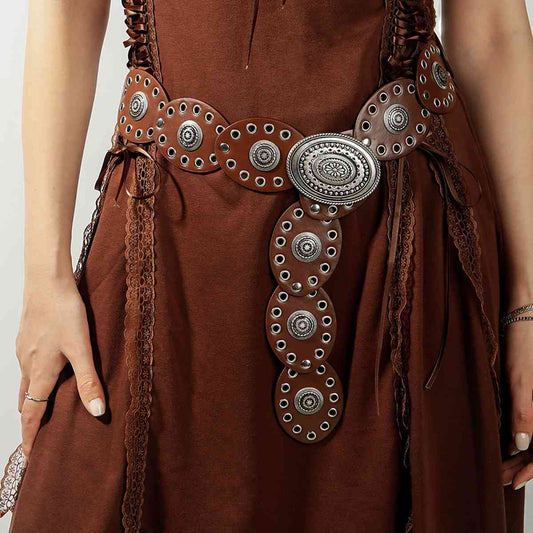 Oval PU Belt "The rose"