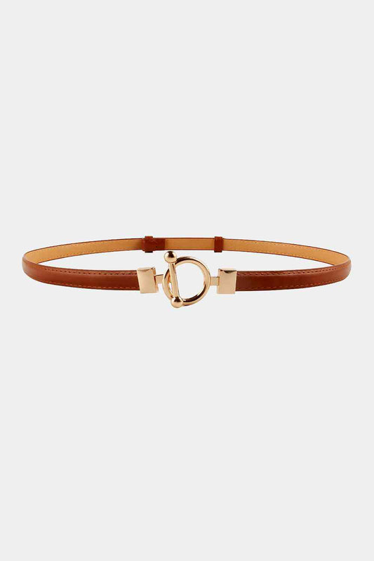 Lily’s Buckle Skinny PU Belt
