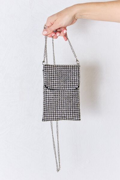 F. L. Rhinestone Mini Crossbody Bag