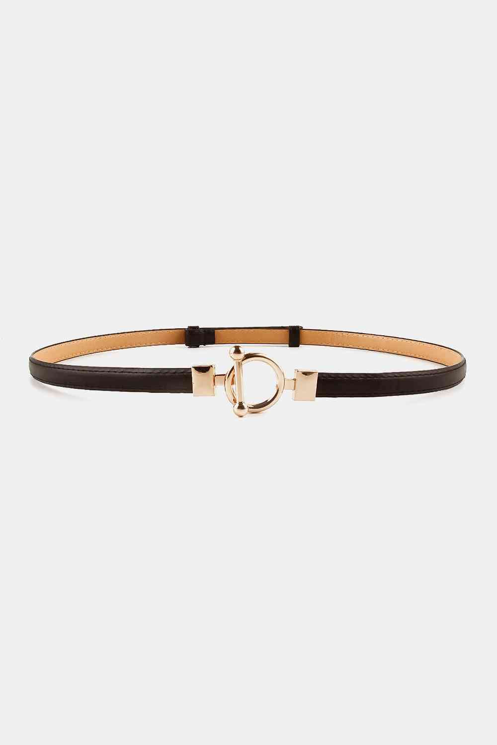 Lily’s Buckle Skinny PU Belt