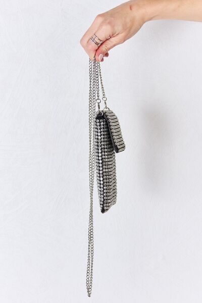 F. L. Rhinestone Mini Crossbody Bag