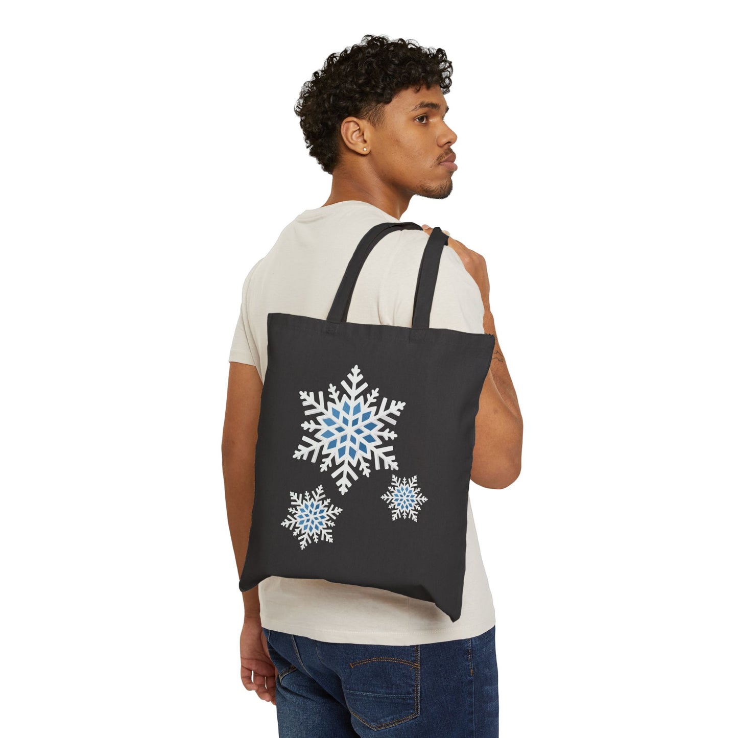 The Snowflakes Cotton Canvas Tote Bag