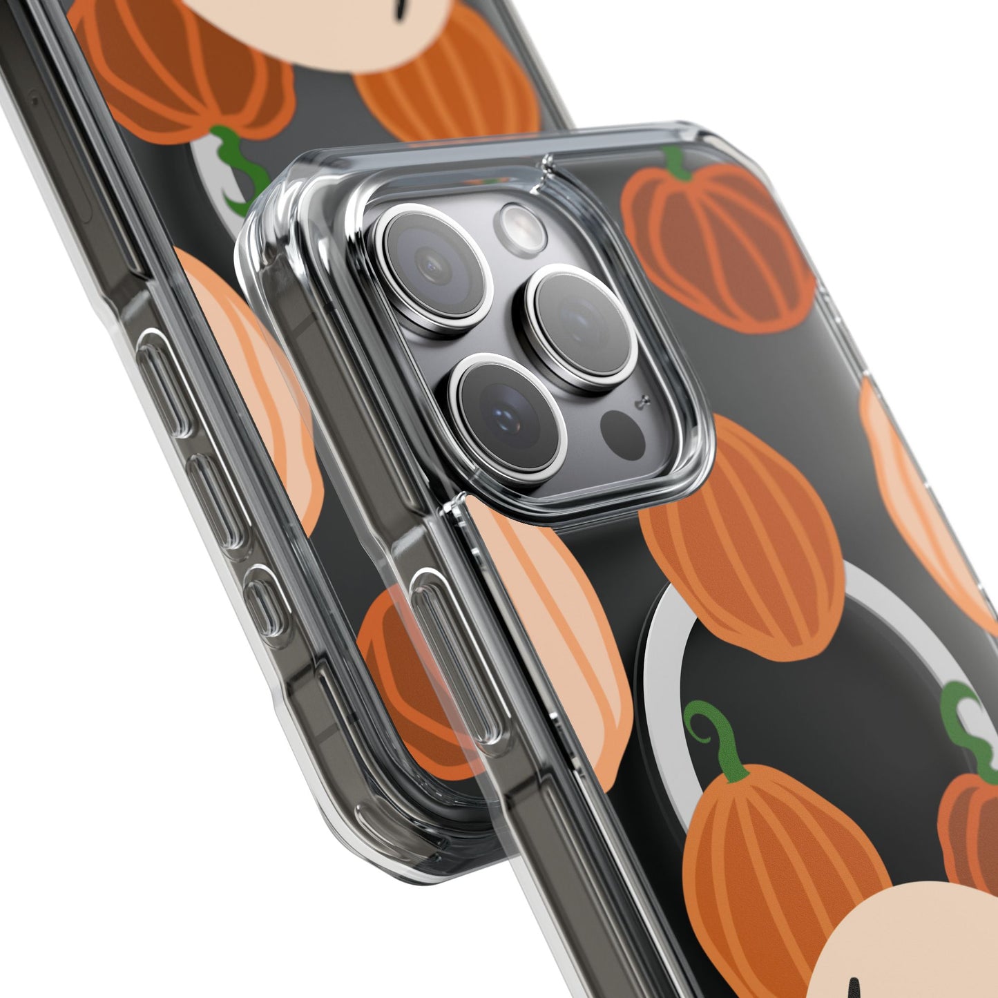 Hay Boo Halloween Pumpkin Phone Magnetic Clear Impact Cases