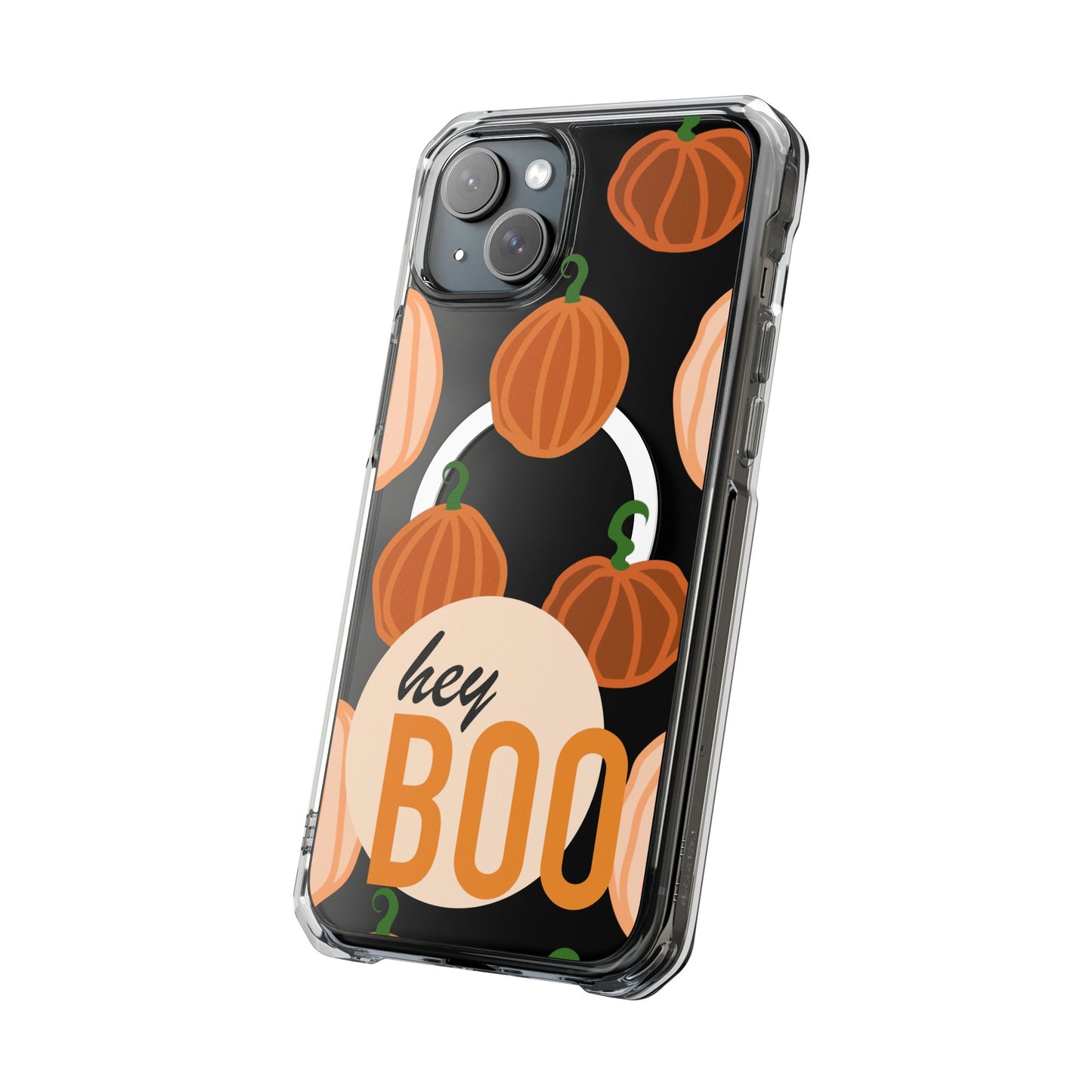 Hay Boo Halloween Pumpkin Phone Magnetic Clear Impact Cases