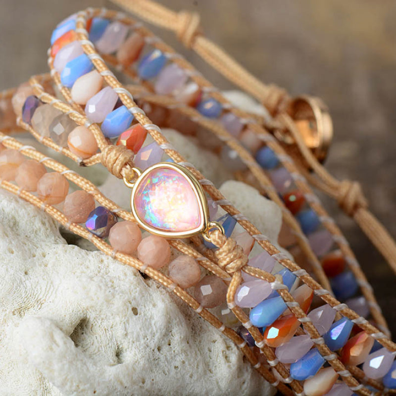 Chic Opal Beaded Bracelet