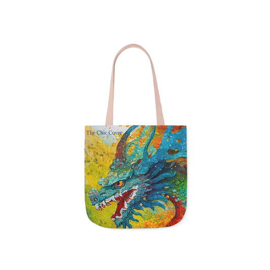 The Green Dragon Print Unisex Shopping Work Travel Polyester Canvas Tote Bag