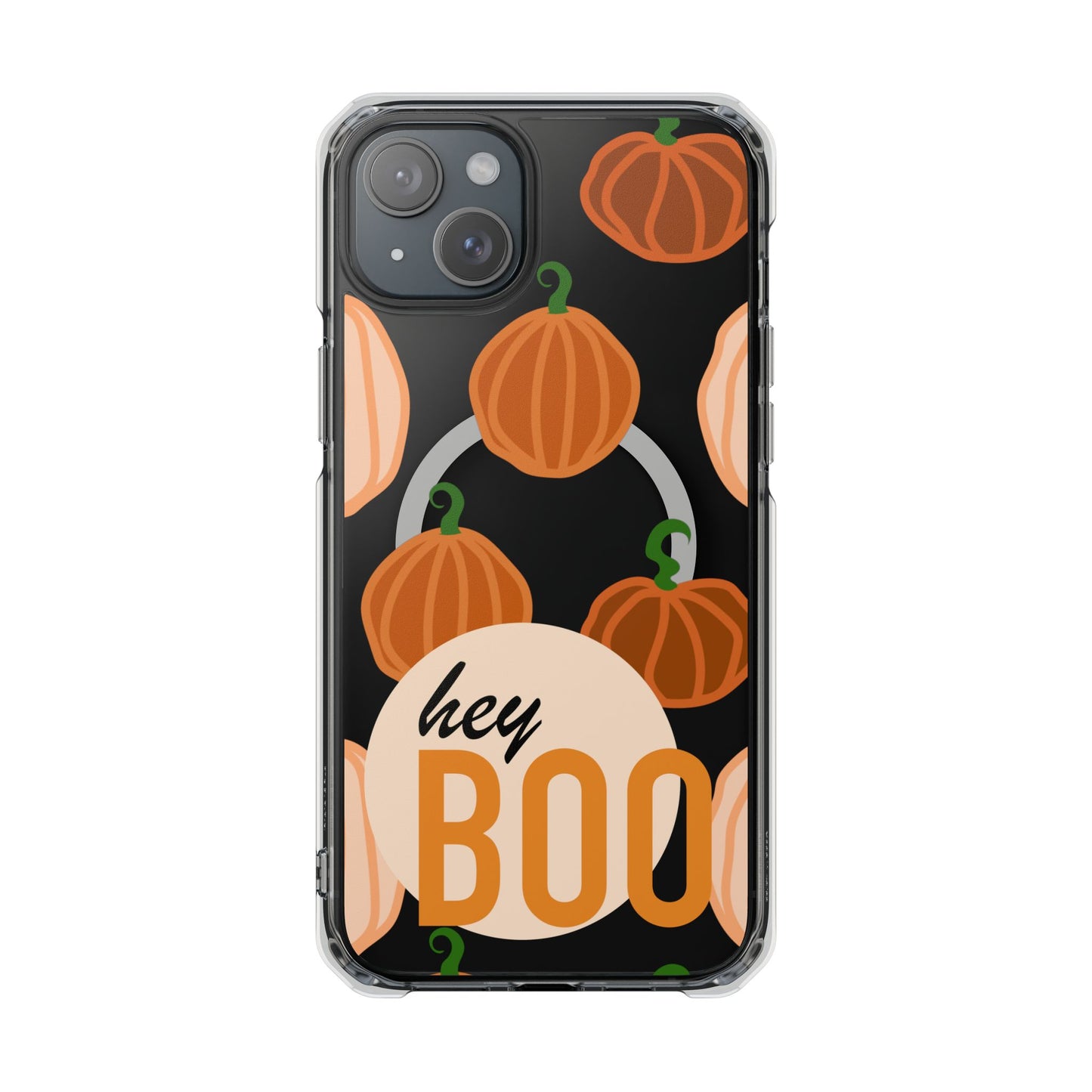 Hay Boo Halloween Pumpkin Phone Magnetic Clear Impact Cases