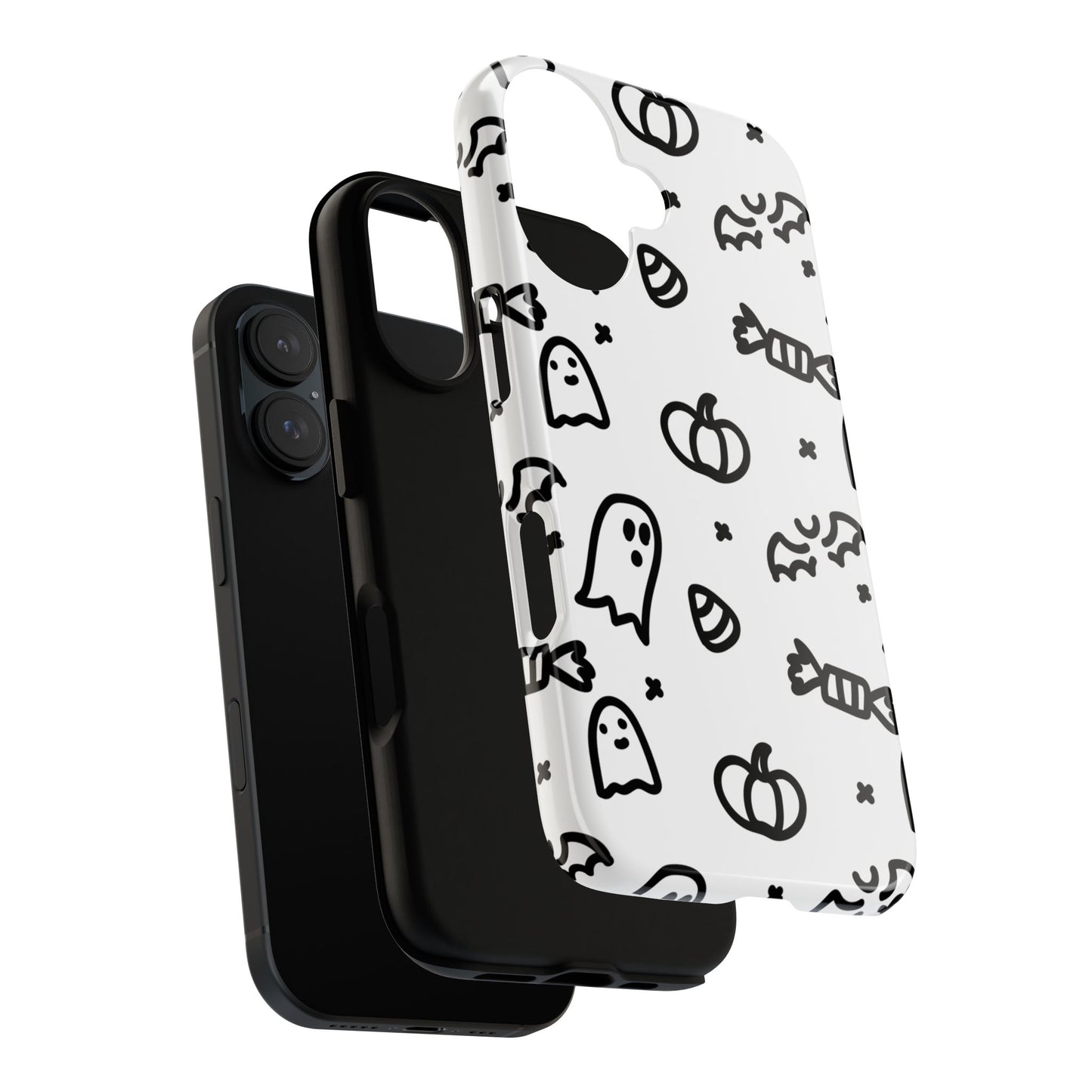 Chic Ghosts And Pumpkins iPhone 16 Tough Cases