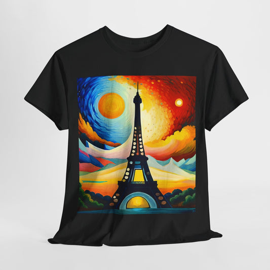 Unisex Heavy Cotton Tee Night in Paris