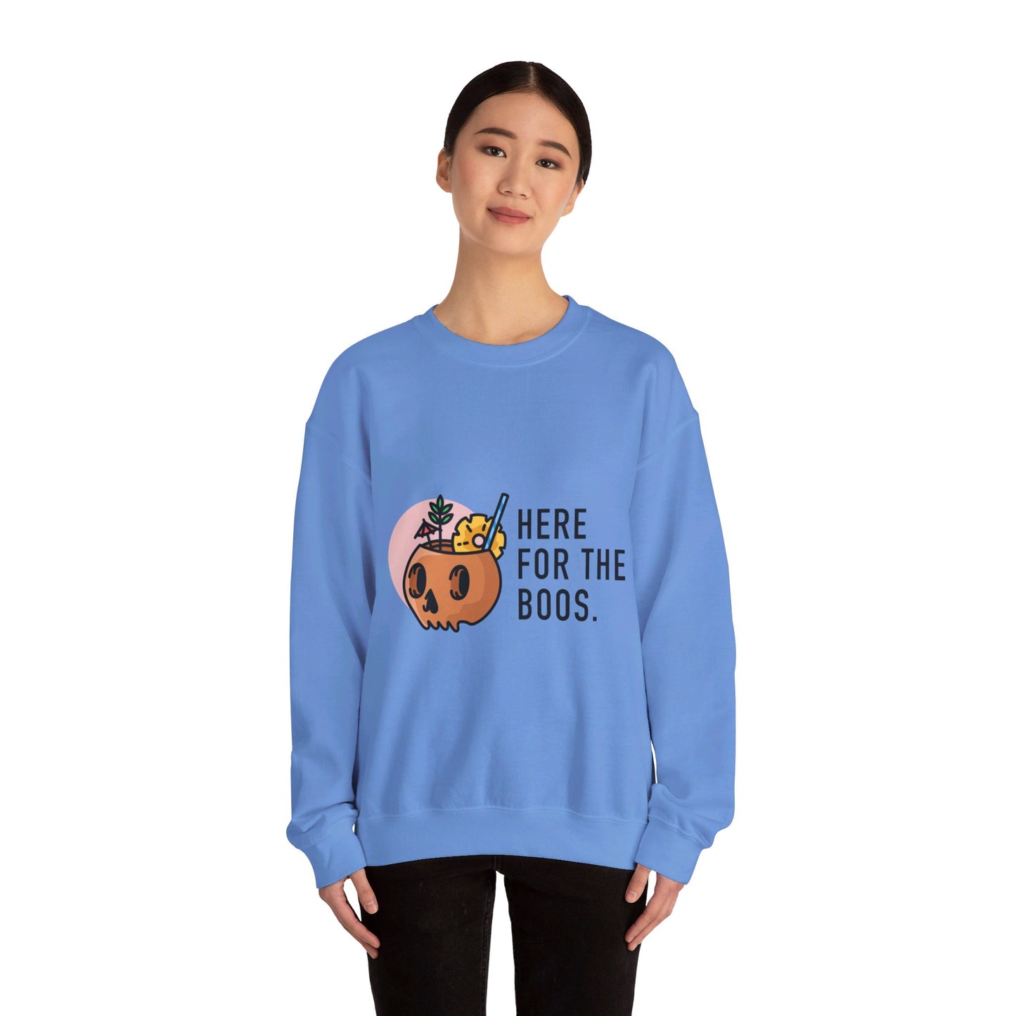 Orange Skull Unisex Heavy Blend™ Crewneck Sweatshirt