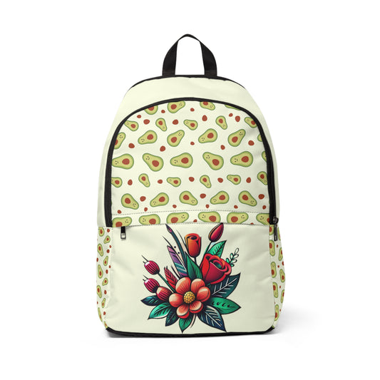 Avocados Print School Work Travel Unisex Fabric Backpack