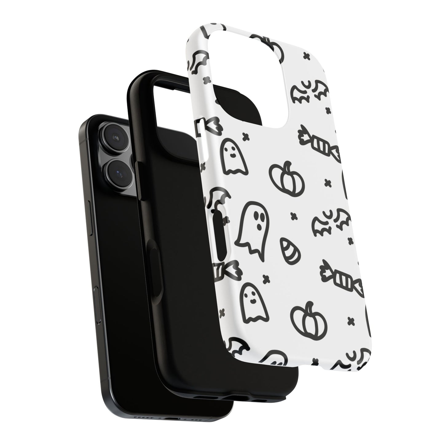 Chic Ghosts And Pumpkins iPhone 16 Tough Cases