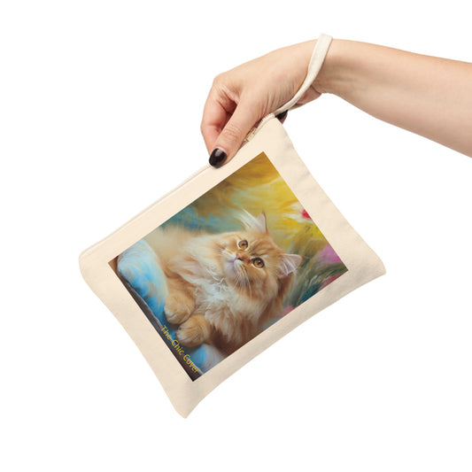 Accessory Zipper Pouch "The Golden Cat"