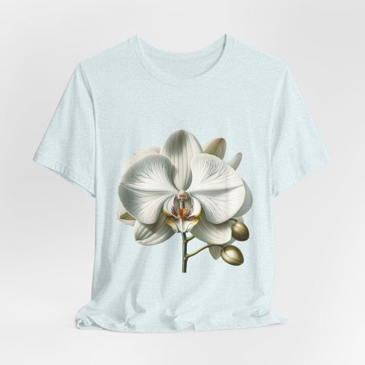 The Orchid Nature Print Realistic Style Unisex Jersey Short Sleeve Tee