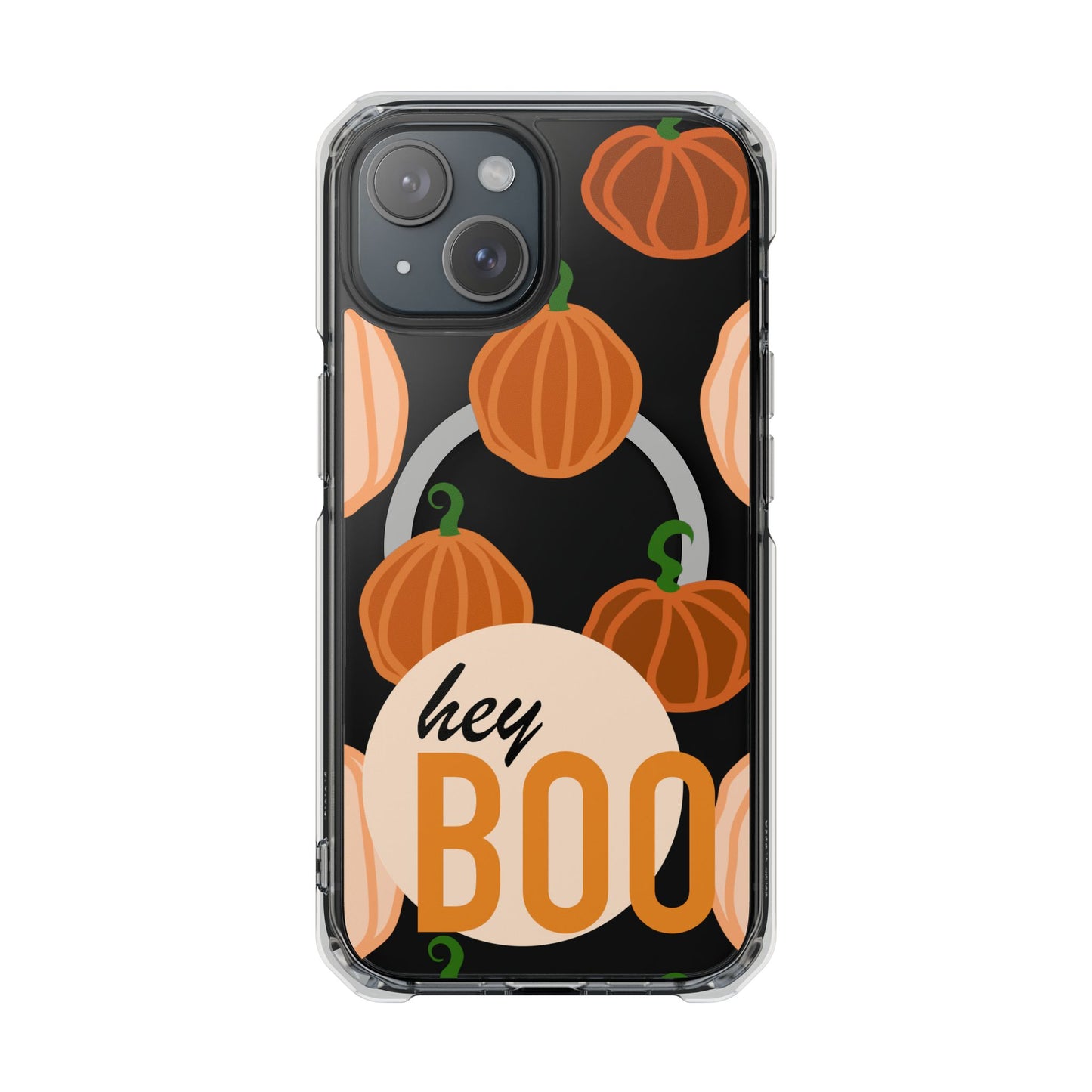 Hay Boo Halloween Pumpkin Phone Magnetic Clear Impact Cases