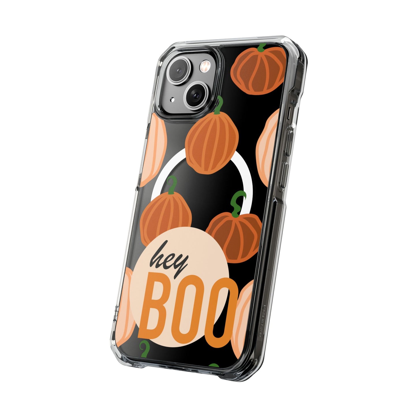 Hay Boo Halloween Pumpkin Phone Magnetic Clear Impact Cases