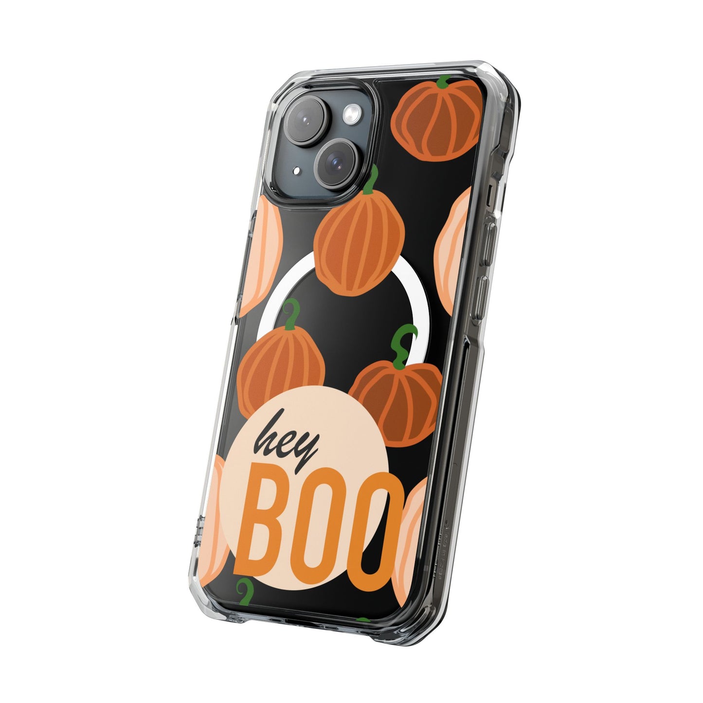 Hay Boo Halloween Pumpkin Phone Magnetic Clear Impact Cases