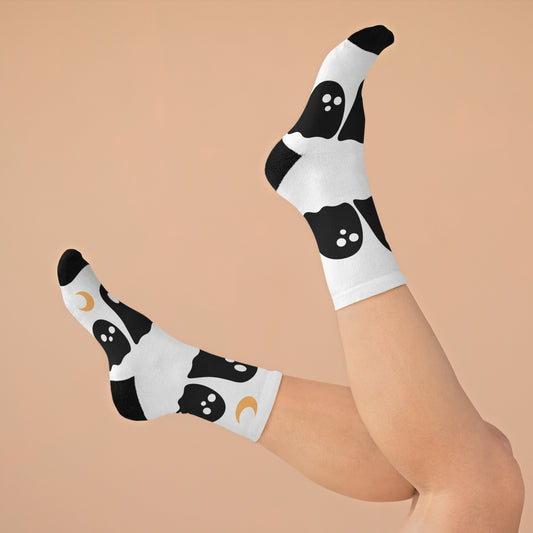 Hay Boo Spooky Season Cute Unisex Halloween’s Recycled Poly Socks