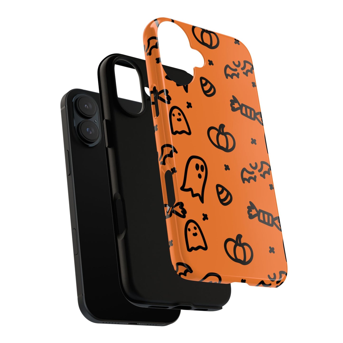 Chic Ghosts And Pumpkins iPhone 16 Tough Cases