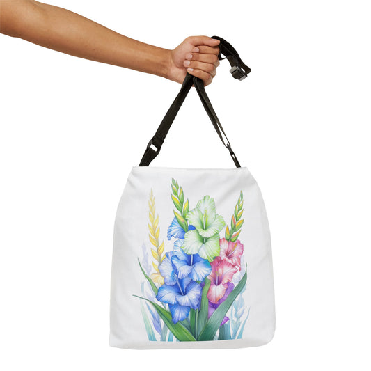 Gladioluses Print Shopping Travel Unisex Adjustable Tote Bag