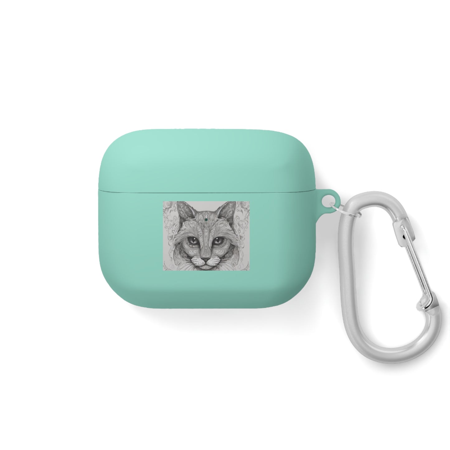 The Cat Black-and-White Print Unisex Travel AirPods and AirPods Pro Case Cover