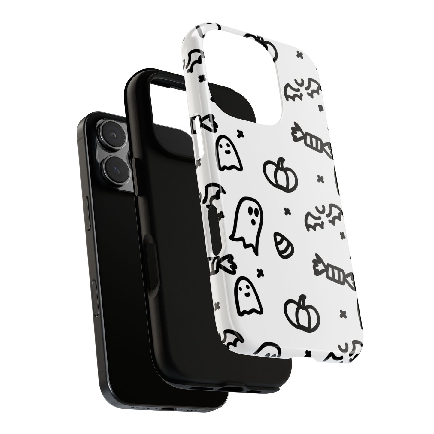 Chic Ghosts And Pumpkins iPhone 16 Tough Cases