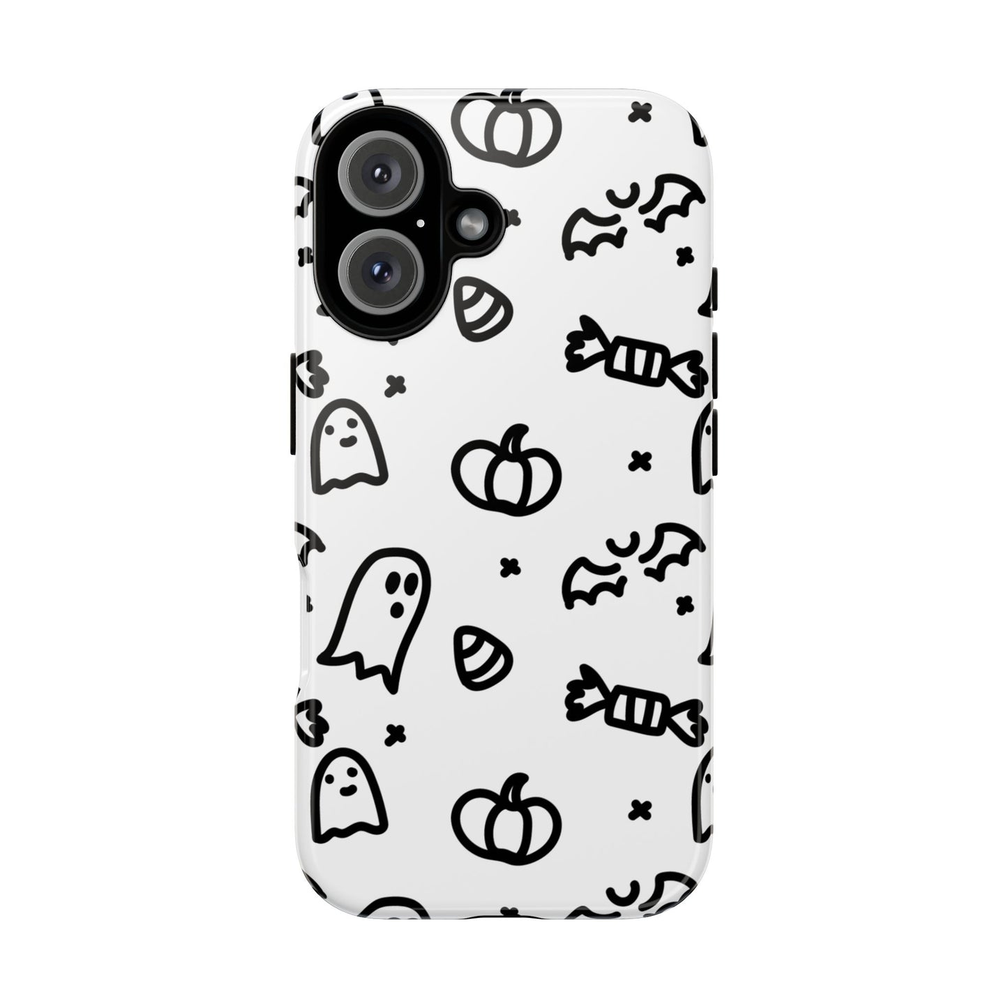 Chic Ghosts And Pumpkins iPhone 16 Tough Cases