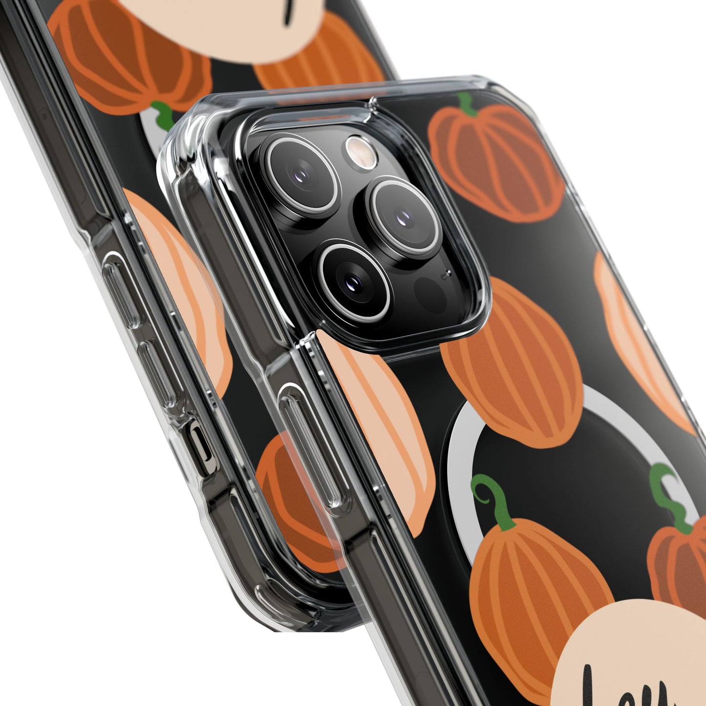 Hay Boo Halloween Pumpkin Phone Magnetic Clear Impact Cases