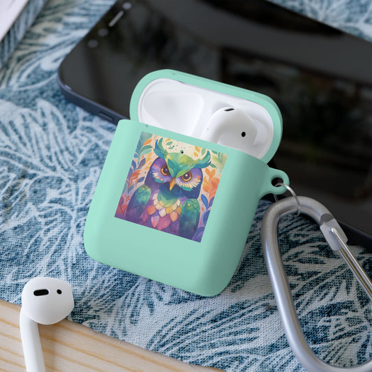 Cute Owl Color Print Unisex Travel AirPods and AirPods Pro Case Cover