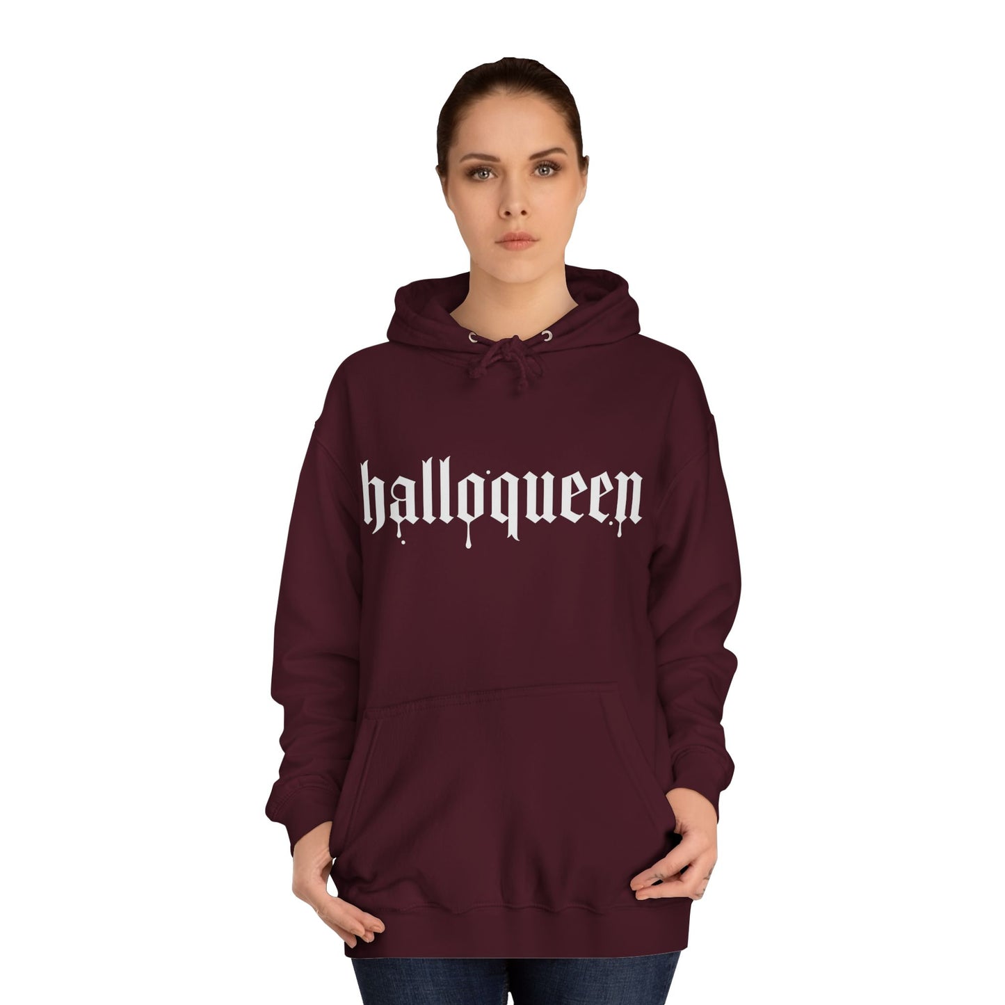 Halloween Print Women Cotton College Hoodie