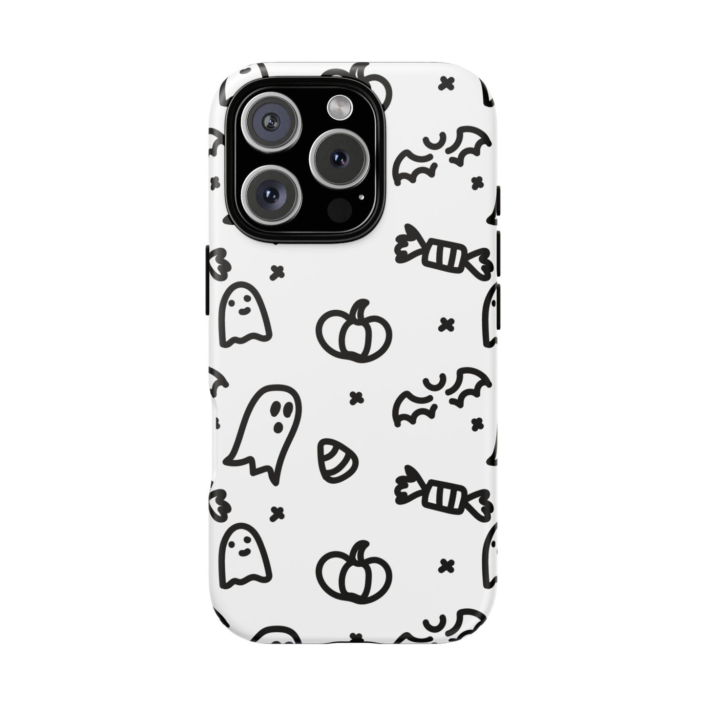 Chic Ghosts And Pumpkins iPhone 16 Tough Cases