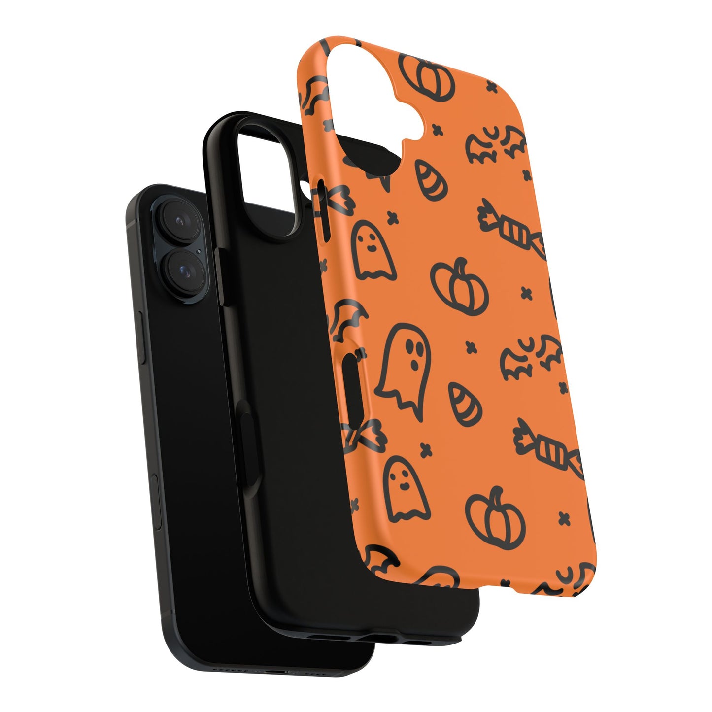 Chic Ghosts And Pumpkins iPhone 16 Tough Cases