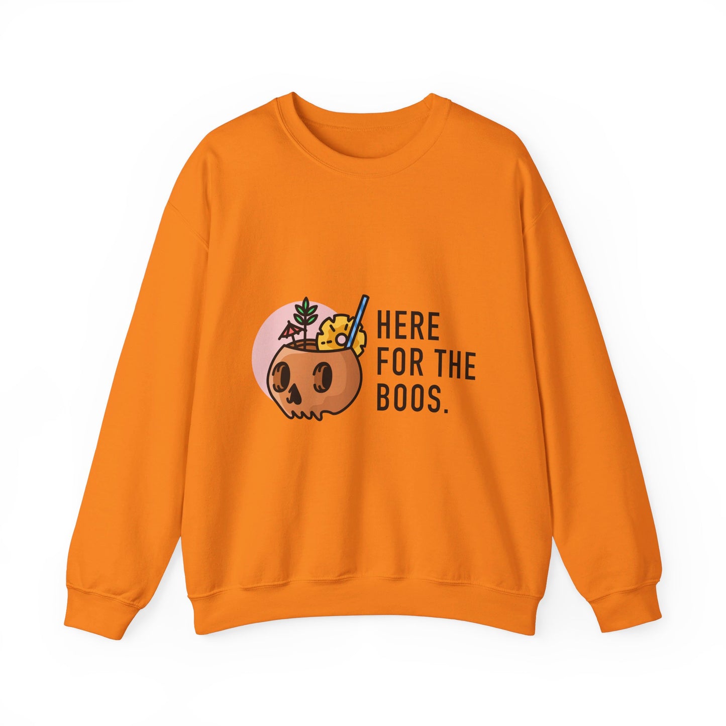 Orange Skull Unisex Heavy Blend™ Crewneck Sweatshirt