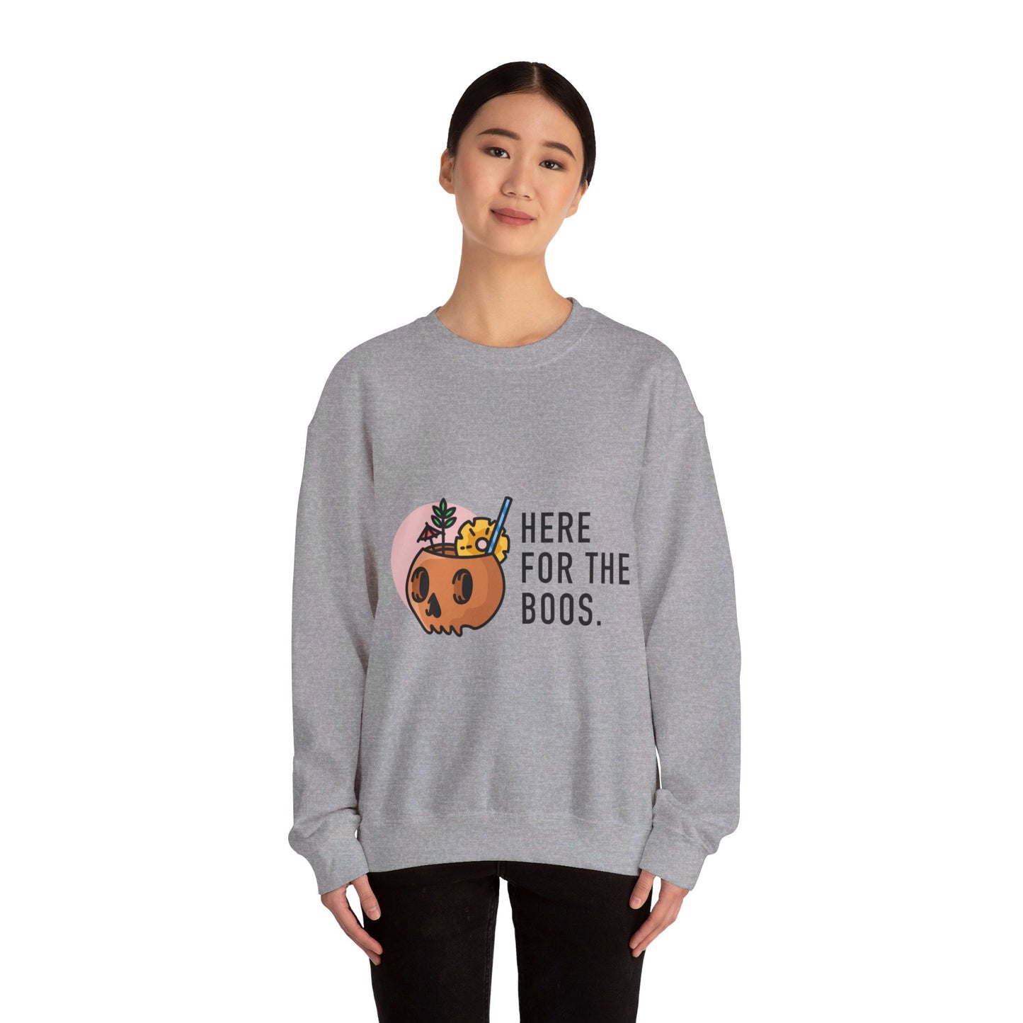 Orange Skull Unisex Heavy Blend™ Crewneck Sweatshirt