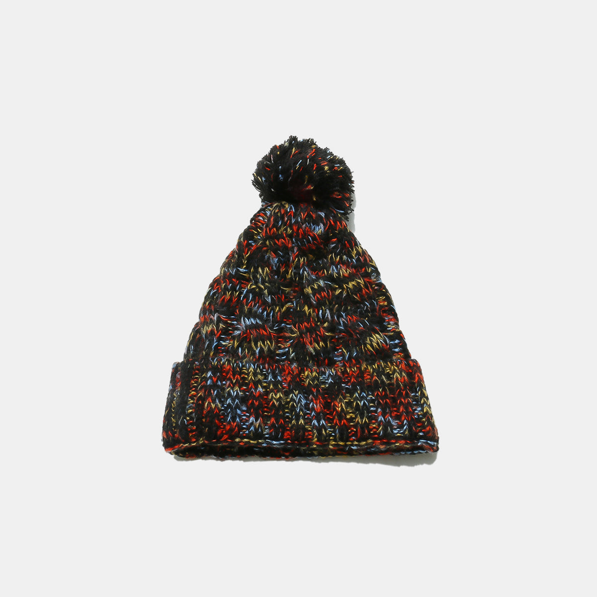 Cute Chic Contrast Cable-Knit Hat with Pompom