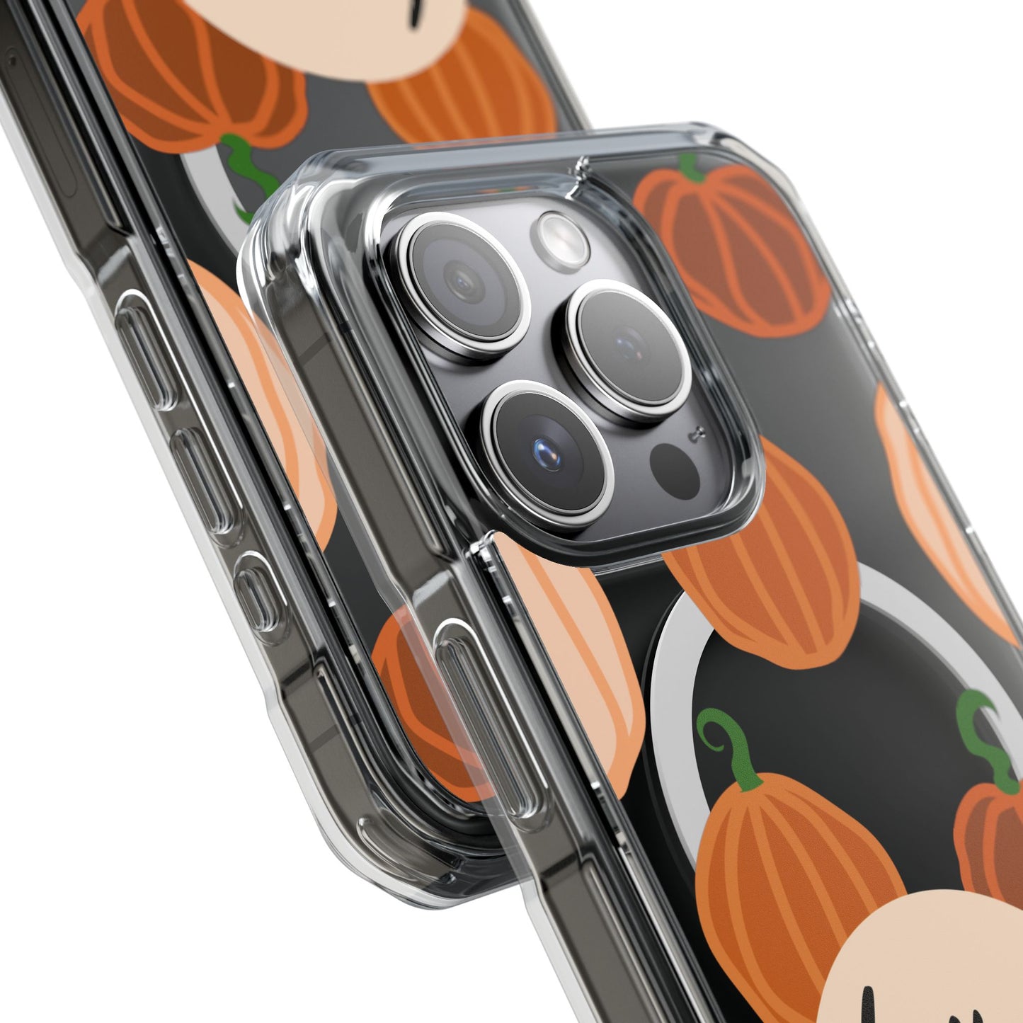 Hay Boo Halloween Pumpkin Phone Magnetic Clear Impact Cases