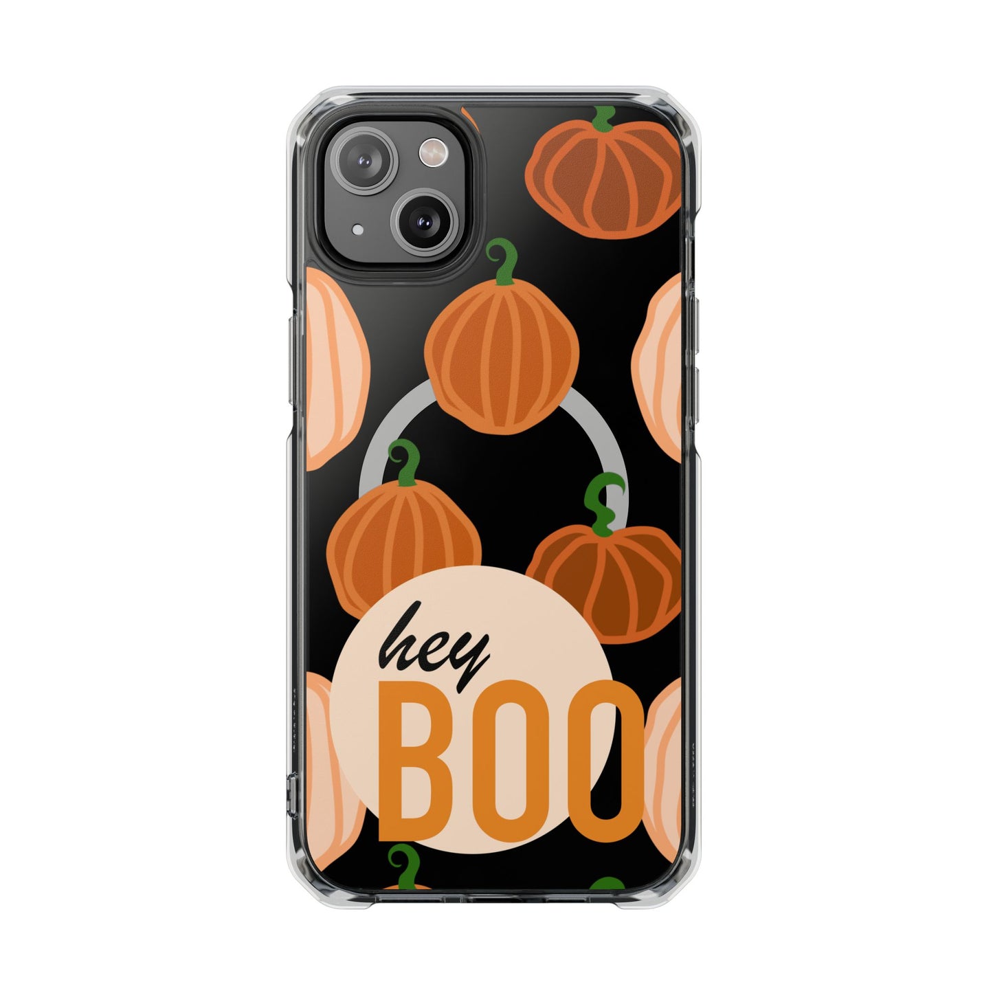 Hay Boo Halloween Pumpkin Phone Magnetic Clear Impact Cases