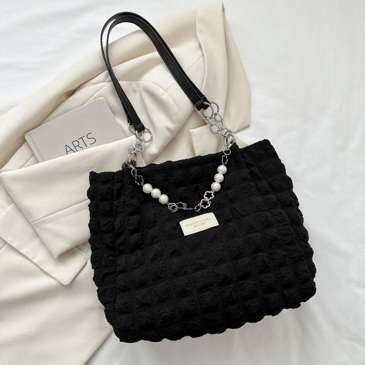 Chic Bubble Textured Tote Bag