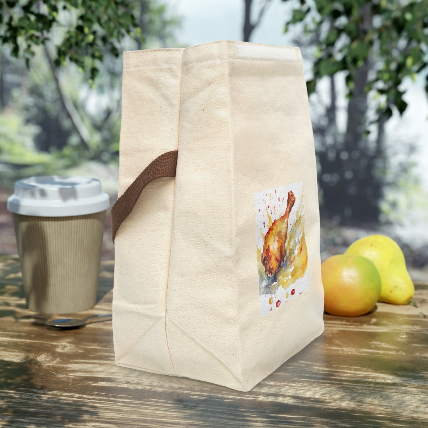 The Chicken Canvas Lunch Bag With Strap