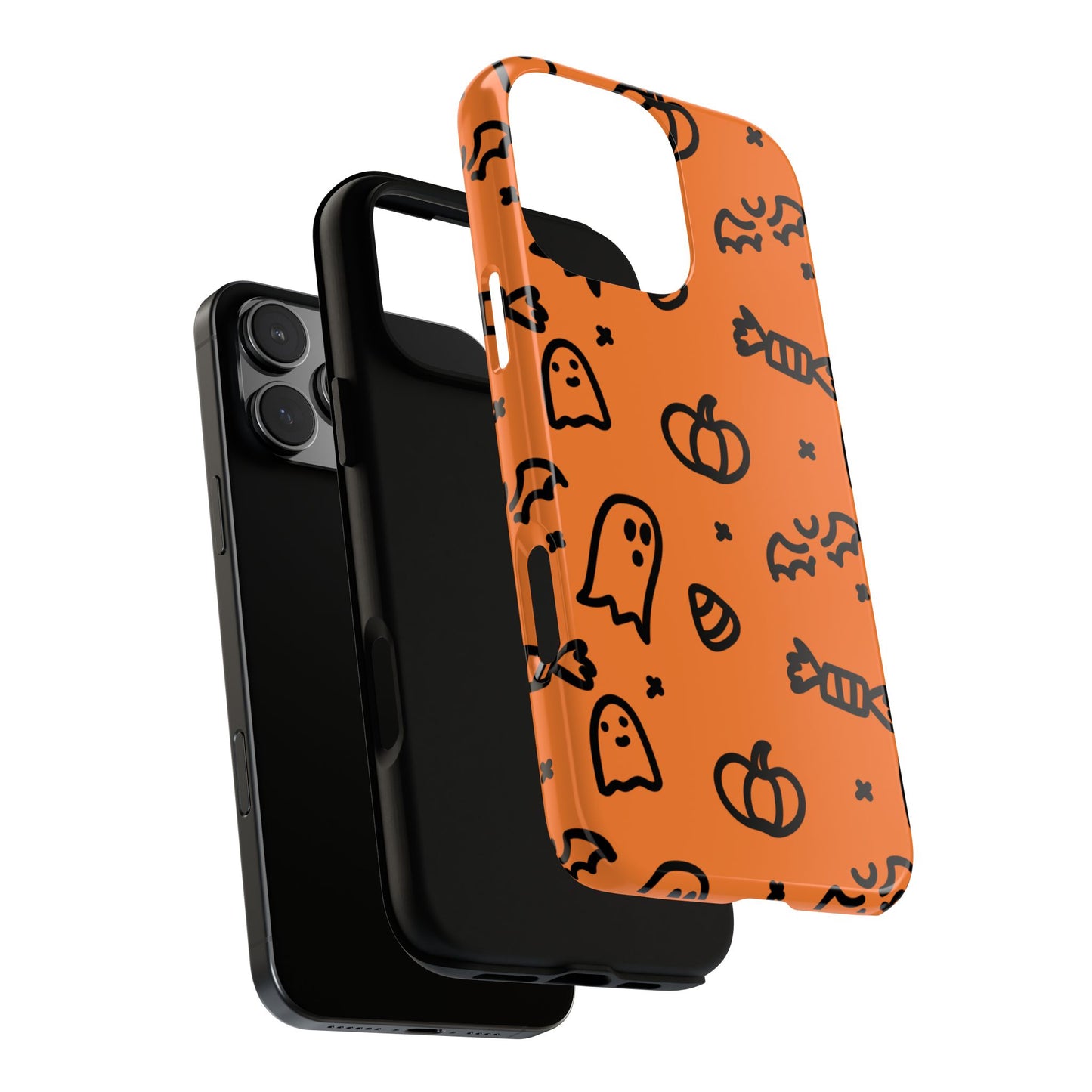 Chic Ghosts And Pumpkins iPhone 16 Tough Cases