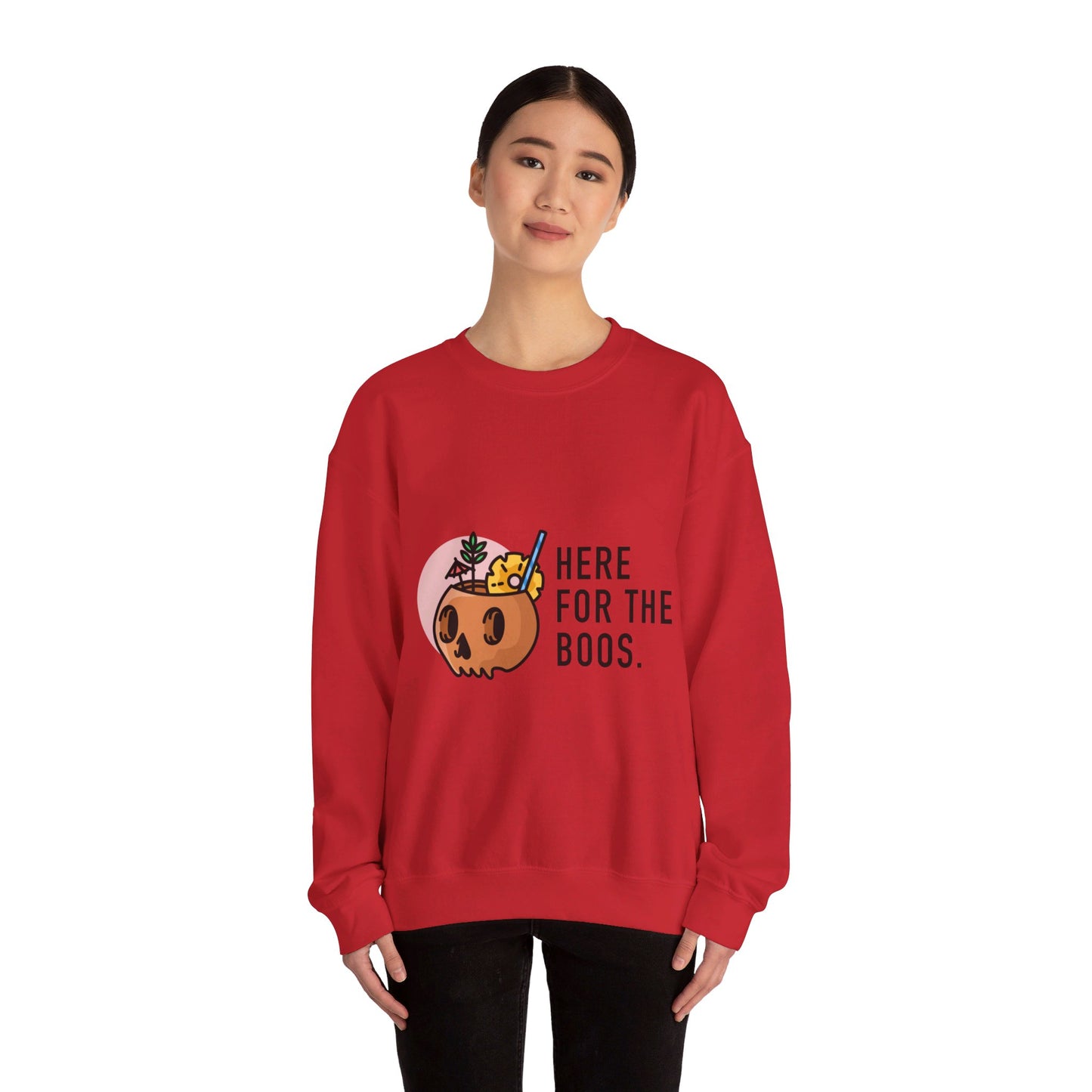 Orange Skull Unisex Heavy Blend™ Crewneck Sweatshirt