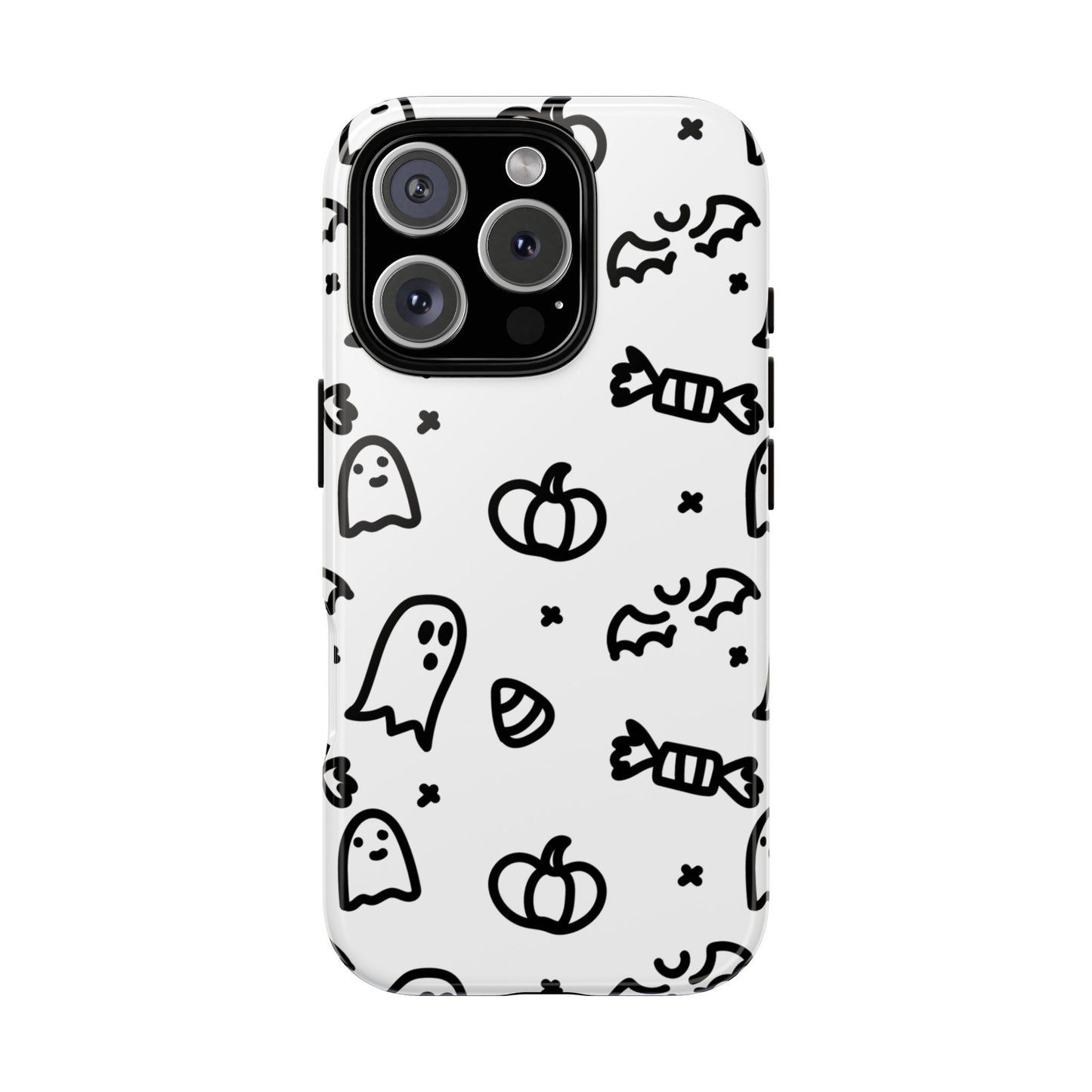 Chic Ghosts And Pumpkins iPhone 16 Tough Cases